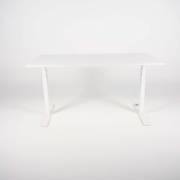 Elektrisk hev/senk skrivebord Linak med ny hvit laminat bordplate 160x80