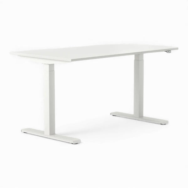 Elektrisk hev/senk skrivebord fra kinnarps, med ny hvit laminat bordplate 160x80