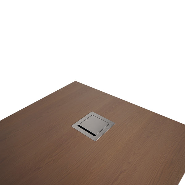 Møtebord trapes m/luke Eik